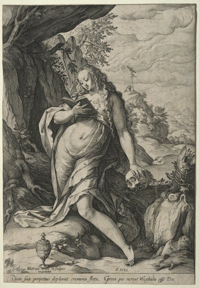 Kefaret'teki Magdalen. by Hendrik Goltzius