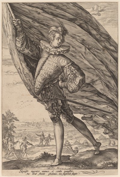 Standart Taşıyıcı, Sola Döndü by Hendrik Goltzius