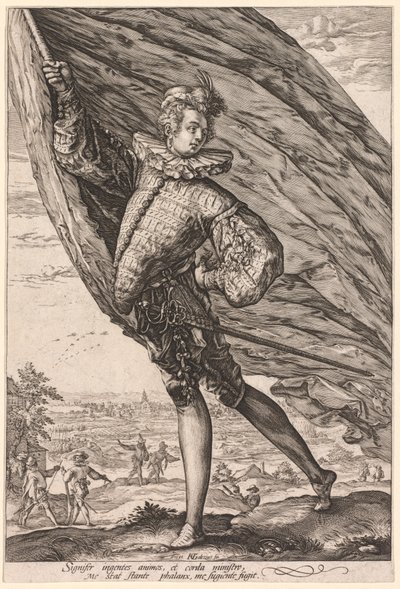 Standart Taşıyıcı, Sola Döndü, 1587. by Hendrik Goltzius
