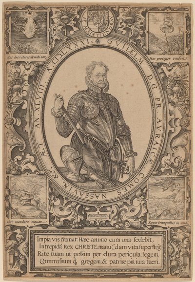 William, Nassau Kontu, Orange Prensi by Hendrik Goltzius