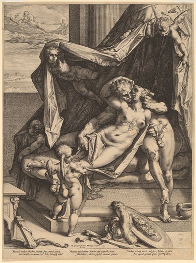 Mars ve Venüs by Hendrik Goltzius, after Bartholomaeus Spranger