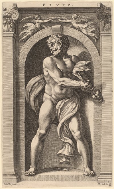Plüton by Hendrik Goltzius after Polidoro da Caravaggio