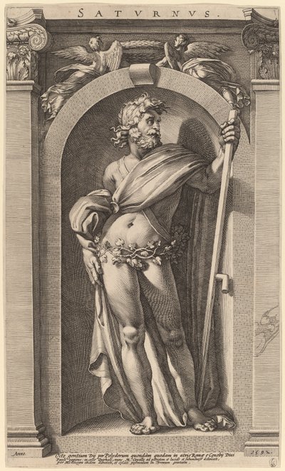 Satürn by Hendrik Goltzius after Polidoro da Caravaggio
