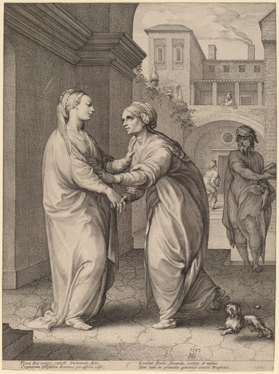 Ziyaret by Hendrik Goltzius in the style of Parmigianino