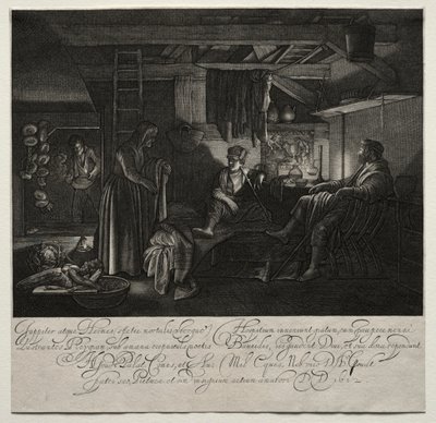 Jüpiter ve Merkür Philemon ve Baucis'in Evinde by Hendrik Goudt