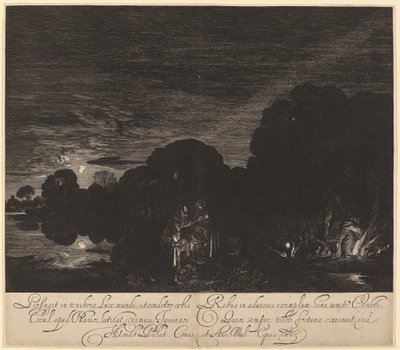 Mısır'a Uçuş by Hendrik Goudt after Adam Elsheimer
