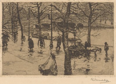 Yağmurlu havalarda kanal by Hendrik Henrichs (signed by artist)