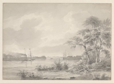 Surinam nehri üzerinde seyrederken görülen Fort Zeelandia by Hendrik Huygens