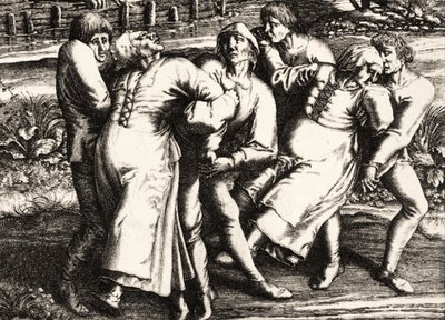 Dans Eden Veba, Strasbourg, Alsace. 1518 by Hendrik I Hondius