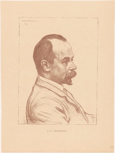 Jacobus Gerardus Veldheer'in Portresi by Hendrik Johannes Haverman