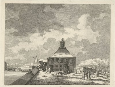 Tabyadan görülen Muiderpoort sarkması, 1769 by Hendrik Keun