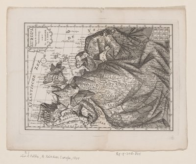 Avrupa Haritası, Kraliçe olarak En son dağıtıma göre Avrupa (nesne üzerindeki başlık) by Hendrik Kloekhoff
