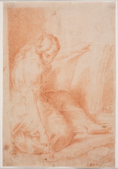 Kadın bir folioda yazıyor. (Anne) by Hendrik Krock