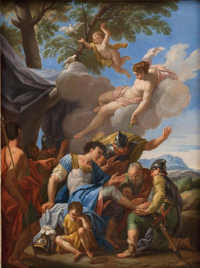 Venüs Yaralı Aeneas için Basitlik Getiriyor by Hendrik Krock