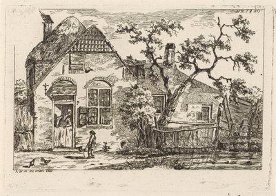 Bir çiftlikte çemberli çocuk by Hendrik Marcus Schouten