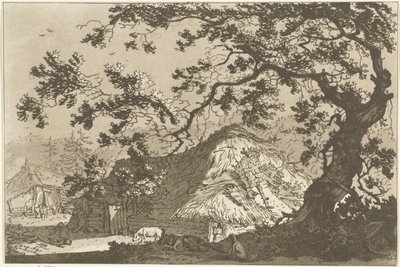 Landschap bir araya geldi twee boerderijen Peyzaj Çizmeyi Öğrenenlerin Kullanımı İçin Hesaplanan On İki Tasarım (seri başlığı) by Hendrik Meijer