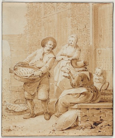 Balık Satıcısı, 18. yüzyılın ikinci yarısı. by Hendrik Meijer