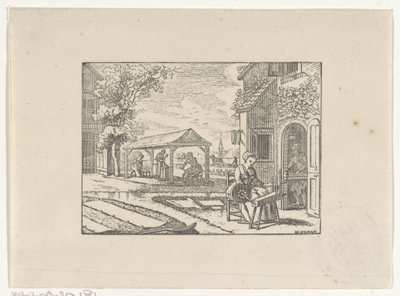 Bir tekstil atölyesinde çalışan rakamlar by Hendrik Numan