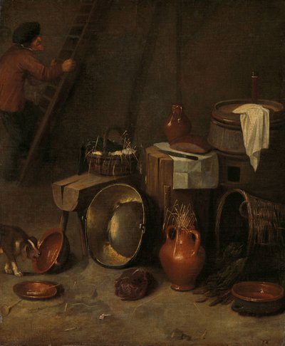 Bir ahırda natürmort by Hendrik Potuyl