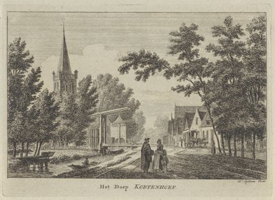 Kortenhoef manzarası The Village Kortenhoef (nesne üzerindeki başlık) by Hendrik Spilman
