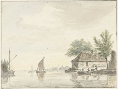 Yelkenli tekneler ile nehir manzarası by Hendrik Spilman