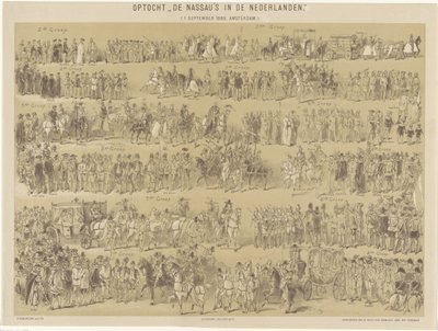 Nassau'nun Hollanda'daki alayı. (1 Eylül 1888, Amsterdam.) (nesne üzerindeki başlık) by Hendrik Verlint