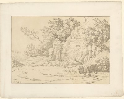 Havzalı kayalar Tentamina Lithographica (dizi başlığı) İtalyan manzaraları (dizi başlığı) by Hendrik Voogd