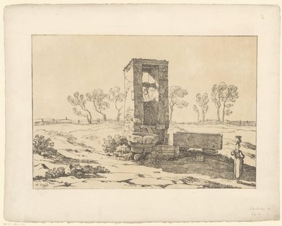 Kuyudaki kadın Tentamina Lithographica (dizi başlığı) İtalyan manzaraları (dizi başlığı) by Hendrik Voogd
