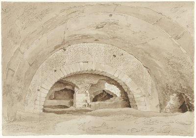 Bir Roma Harabesinin Tivoli Mahzenlerinde Maecenas'ın Sözde Ahırları by Hendrik Voogd