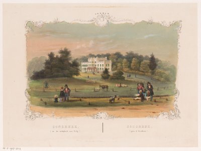 Sonsbeek ülke arazisinin görünümü Sonsbeek (Velp yakınında) (nesne üzerindeki başlık) Arnhem (nesne üzerindeki seri başlığı) by Hendrik Wilhelmus Last (attributed to)