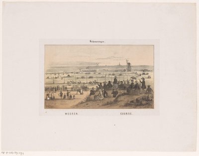 Wedren, 3 Ağustos 1846'da Scheveningen'de. Wedren, Kurs (nesne üzerine başlık) Scheveningen Hafızası (dizi başlığı) by Hendrik Wilhelmus Last
