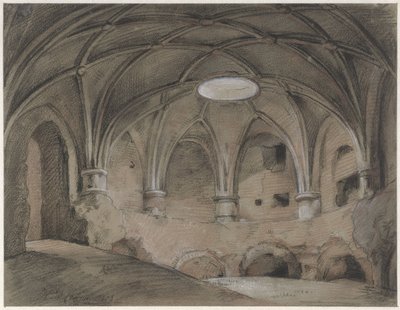 Utrecht'teki Vreeburg'daki Spanjaardshol'un bir parçası by Hendrik Willem Cramer