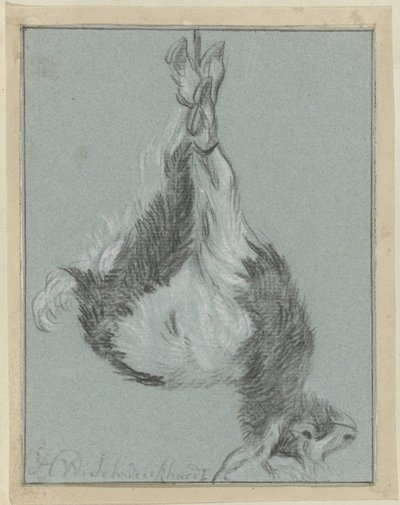 Ölen keçi by Hendrik Willem Schweickhardt (signed by artist)