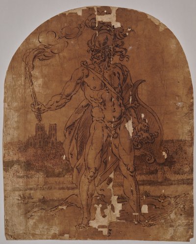 Mars, Brüksel duvarlarının dışında duruyor by Hendrik de Clerck