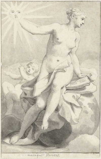 Oturan alegorik kadın figürü by Hendrik van Limborch