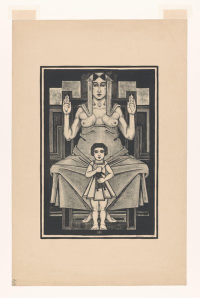 Sembolik temsil: annelik by Henk Schilling (signed by artist)