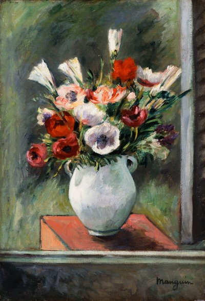 Beyaz Vazoda Anemonlar by Henri Charles Manguin
