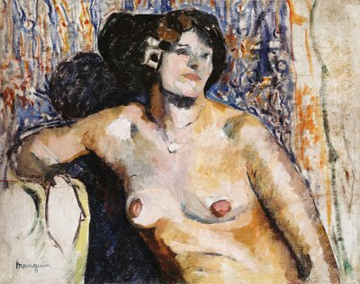 Çıplak Oturma; nu assis by Henri Charles Manguin