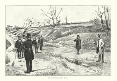 Gambetta Fourtou Düellosu (gravür) by Henri-Louis Dupray