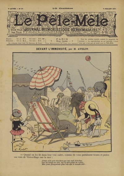 Sonsuzluğun önünde. Le Pele-Mele için çizim, 1901 by Henri Avelot