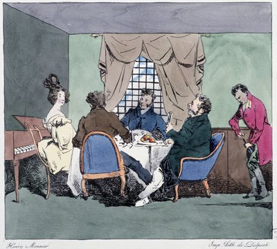 İflaslar - Henri Monnier tarafından “” Eskiden ve bugün”de, ed. Delpech, Paris by Henri Bonaventure Monnier
