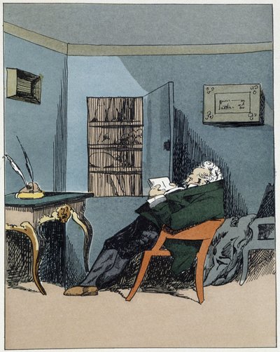 Ofis başkanı - Henri Monnier tarafından “” İdari adetler”de by Henri Bonaventure Monnier