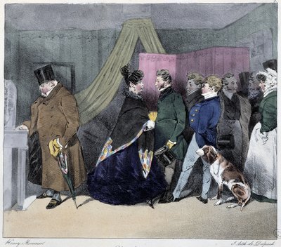 Düşüncesizlik - Henri Monnier tarafından “” Parisli eskizler” de, ed. Delpech, Paris by Henri Bonaventure Monnier