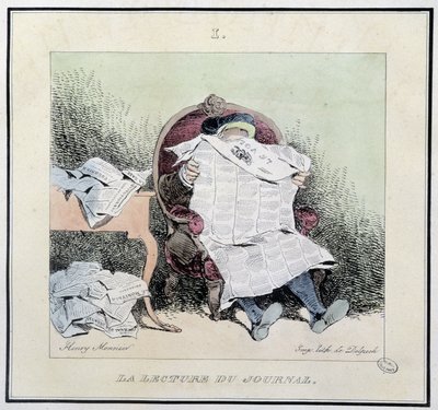 Gazeteyi okumak - Henri Monnier