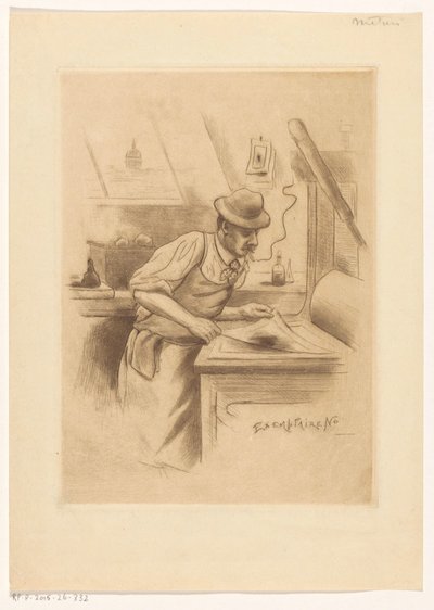 Stüdyosunda yazıcı by Henri Boutet (possibly)