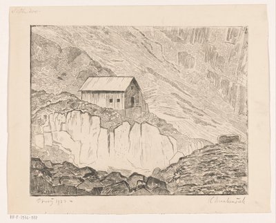 Bir dağda ev by Henri Braakensiek (signed by artist)