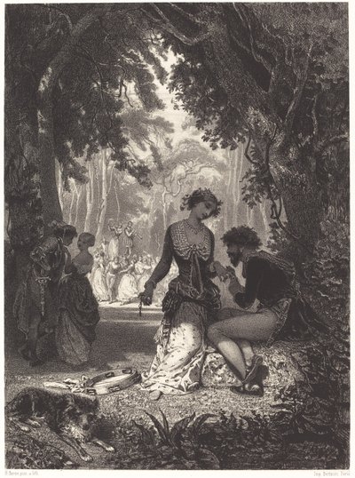 italyan dansçılar by Henri Charles Antoine Baron