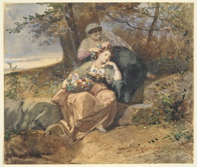İki kadın by Henri Charles Antoine Baron