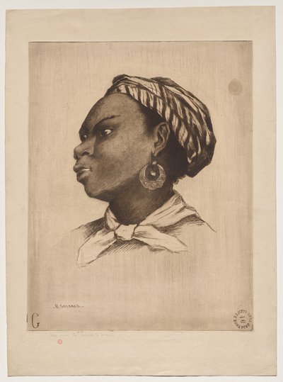 Afrikalı Bir Kadın, Eva Gonzalès'den Sonra by Henri Charles Guérard