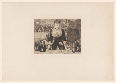 Folies-Bergere sınırlarındaki Bar by Henri Charles Guérard